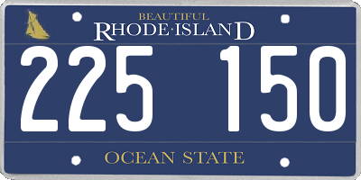 RI license plate 225150