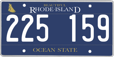 RI license plate 225159