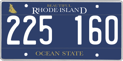 RI license plate 225160