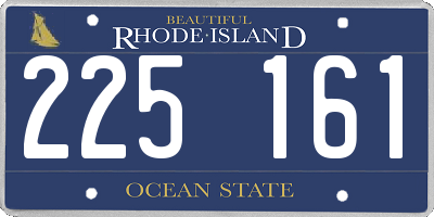 RI license plate 225161