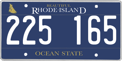 RI license plate 225165