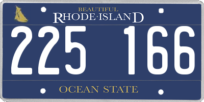 RI license plate 225166