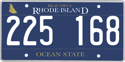 RI license plate 225168