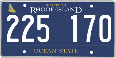 RI license plate 225170
