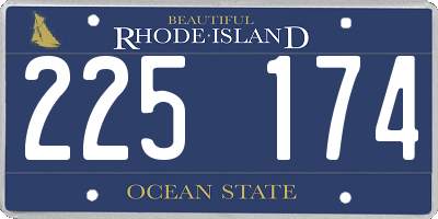 RI license plate 225174