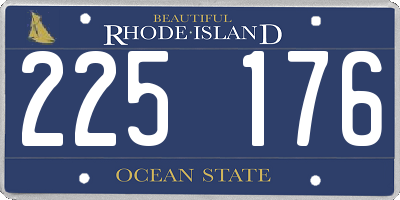 RI license plate 225176