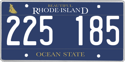 RI license plate 225185