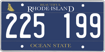 RI license plate 225199