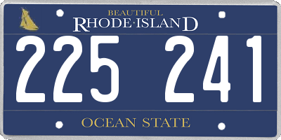 RI license plate 225241