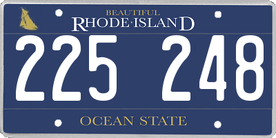 RI license plate 225248