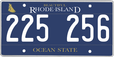 RI license plate 225256