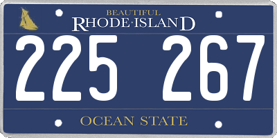 RI license plate 225267