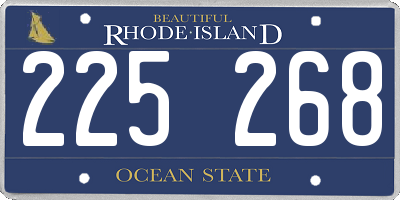 RI license plate 225268