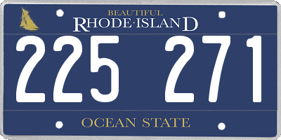 RI license plate 225271