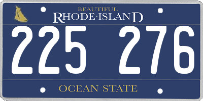 RI license plate 225276