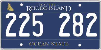 RI license plate 225282