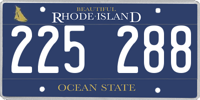 RI license plate 225288