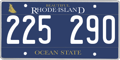 RI license plate 225290