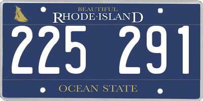 RI license plate 225291