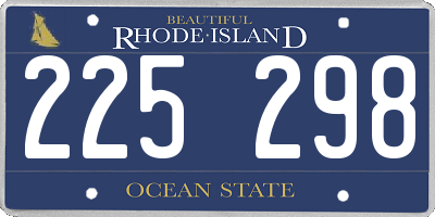 RI license plate 225298