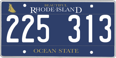 RI license plate 225313