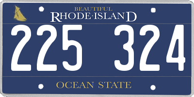 RI license plate 225324