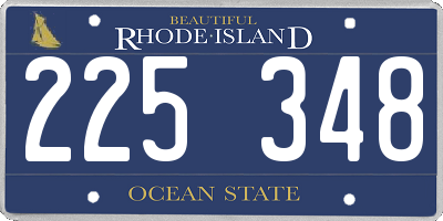 RI license plate 225348