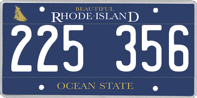 RI license plate 225356