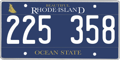 RI license plate 225358