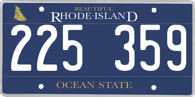RI license plate 225359