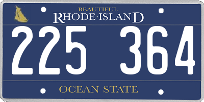 RI license plate 225364
