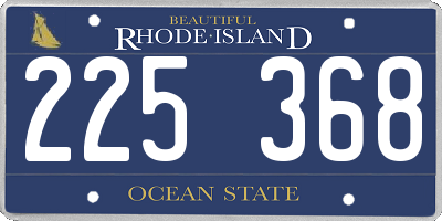 RI license plate 225368