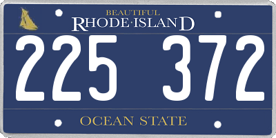 RI license plate 225372