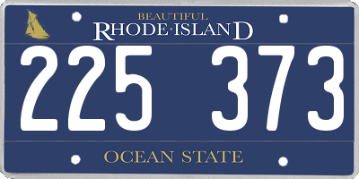 RI license plate 225373