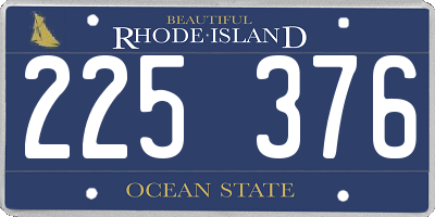 RI license plate 225376
