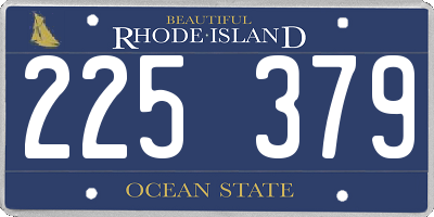 RI license plate 225379