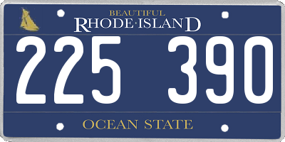 RI license plate 225390