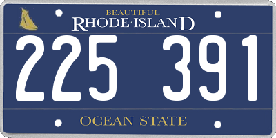 RI license plate 225391