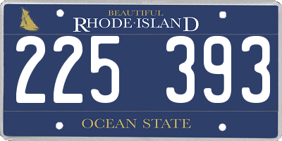 RI license plate 225393