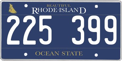 RI license plate 225399