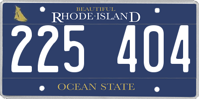 RI license plate 225404
