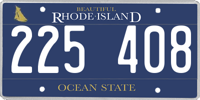 RI license plate 225408
