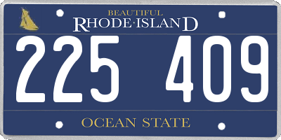 RI license plate 225409