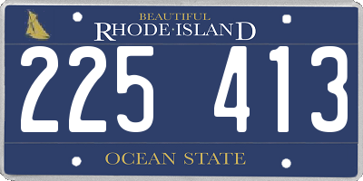 RI license plate 225413