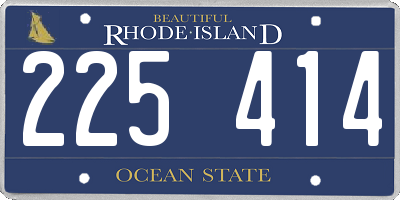 RI license plate 225414