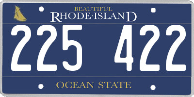 RI license plate 225422