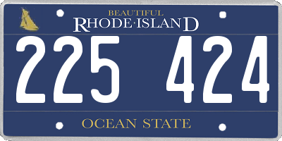 RI license plate 225424