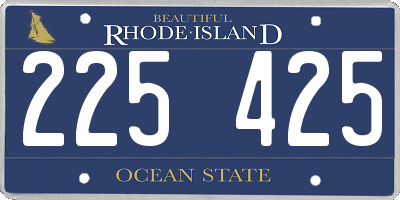 RI license plate 225425