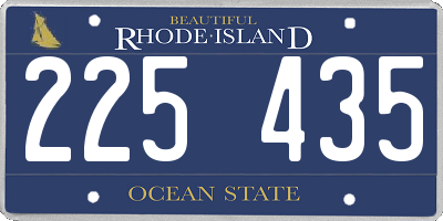 RI license plate 225435