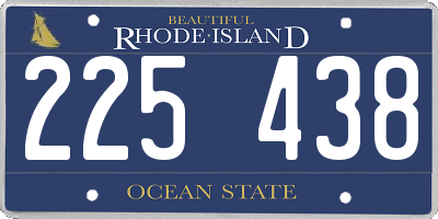 RI license plate 225438